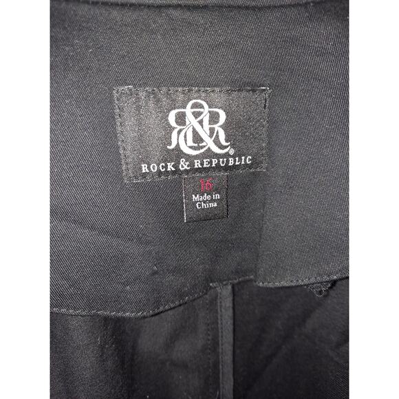 Rock & Republic Open Front with Rhinestone Accents Blazer‎ Size 16 - Picture 4 of 8